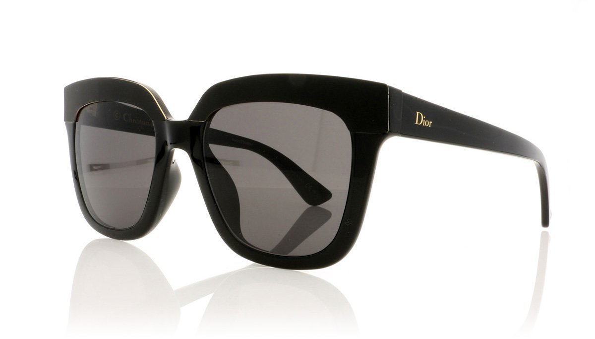 Dior Soft 2 D28 Shiny Black Sunglasses 