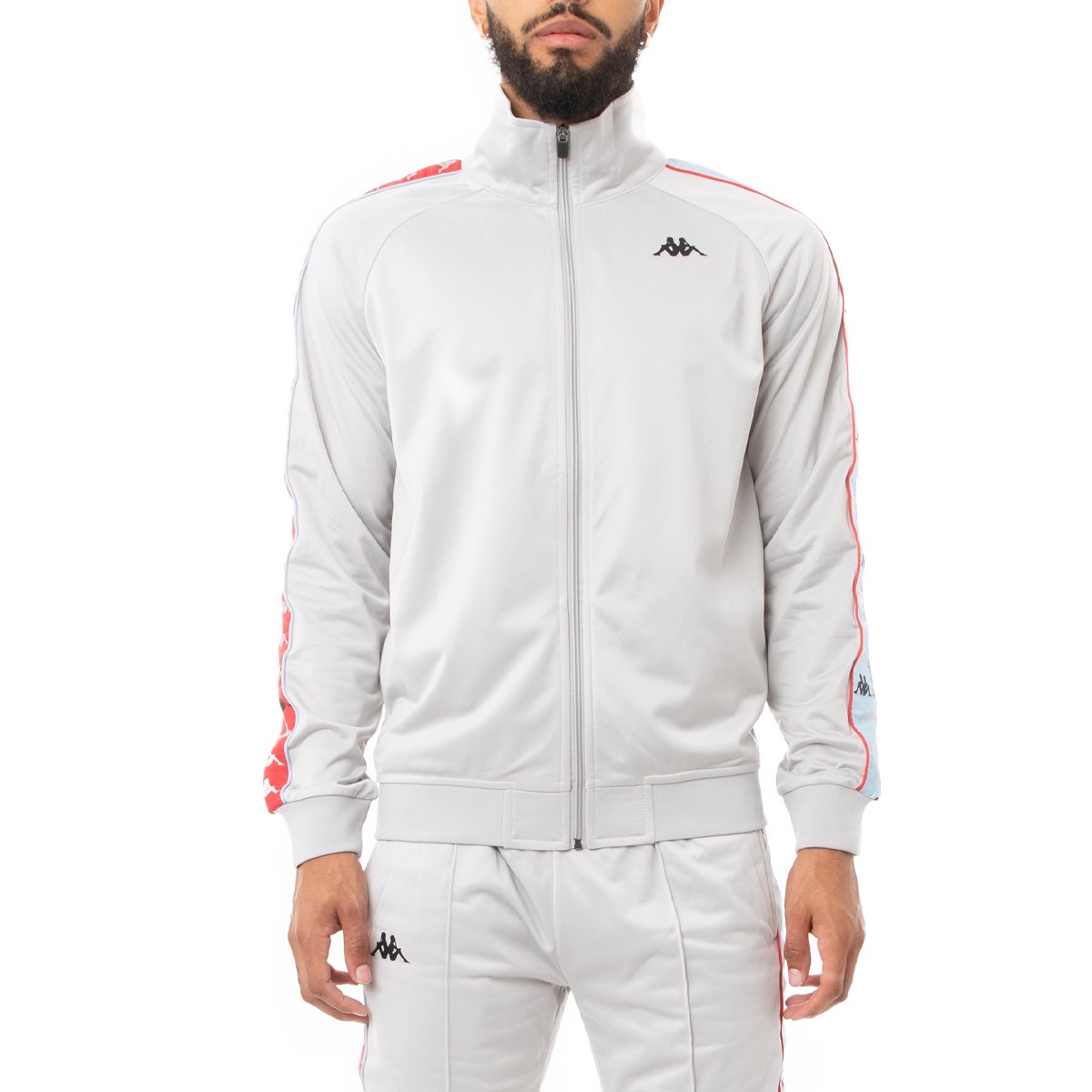 kappa white track jacket