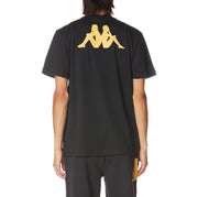 Kappa Mens Authentic Runis T Shirt Black Smoke