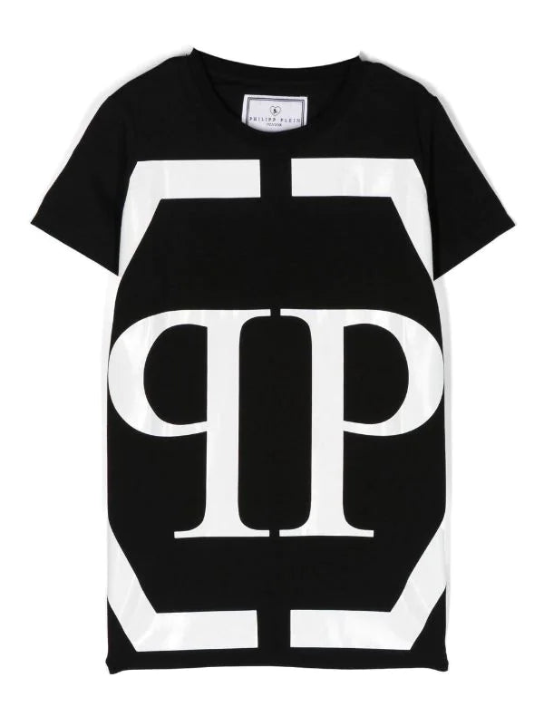 Ropa para niños - camiseta negra con logo grande Philipp Plein – Modini Shop