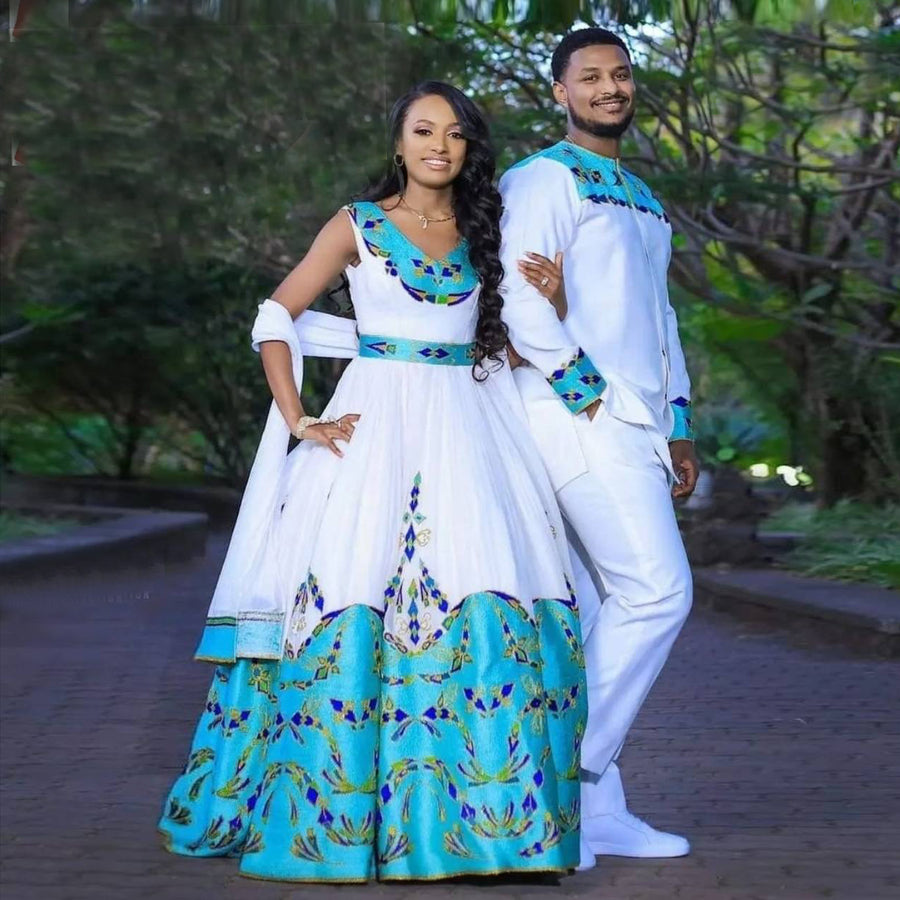 Traditional Ethiopian Eritrean Habesha Wedding Dresses Ethiopianclothingnet 