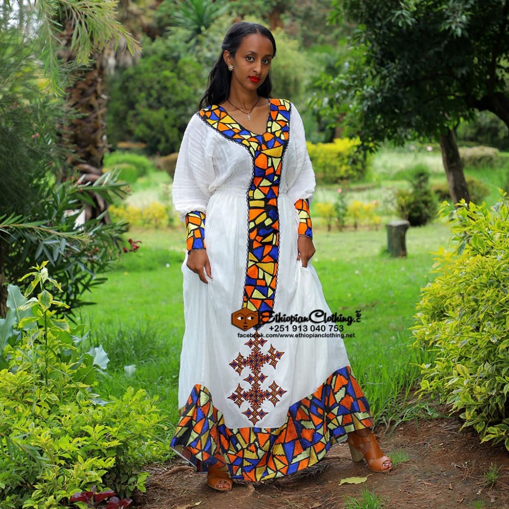 Ethiopian Traditional Dresskemis Ethiopian Dress Habesha Dress Eritrean Dress Town 