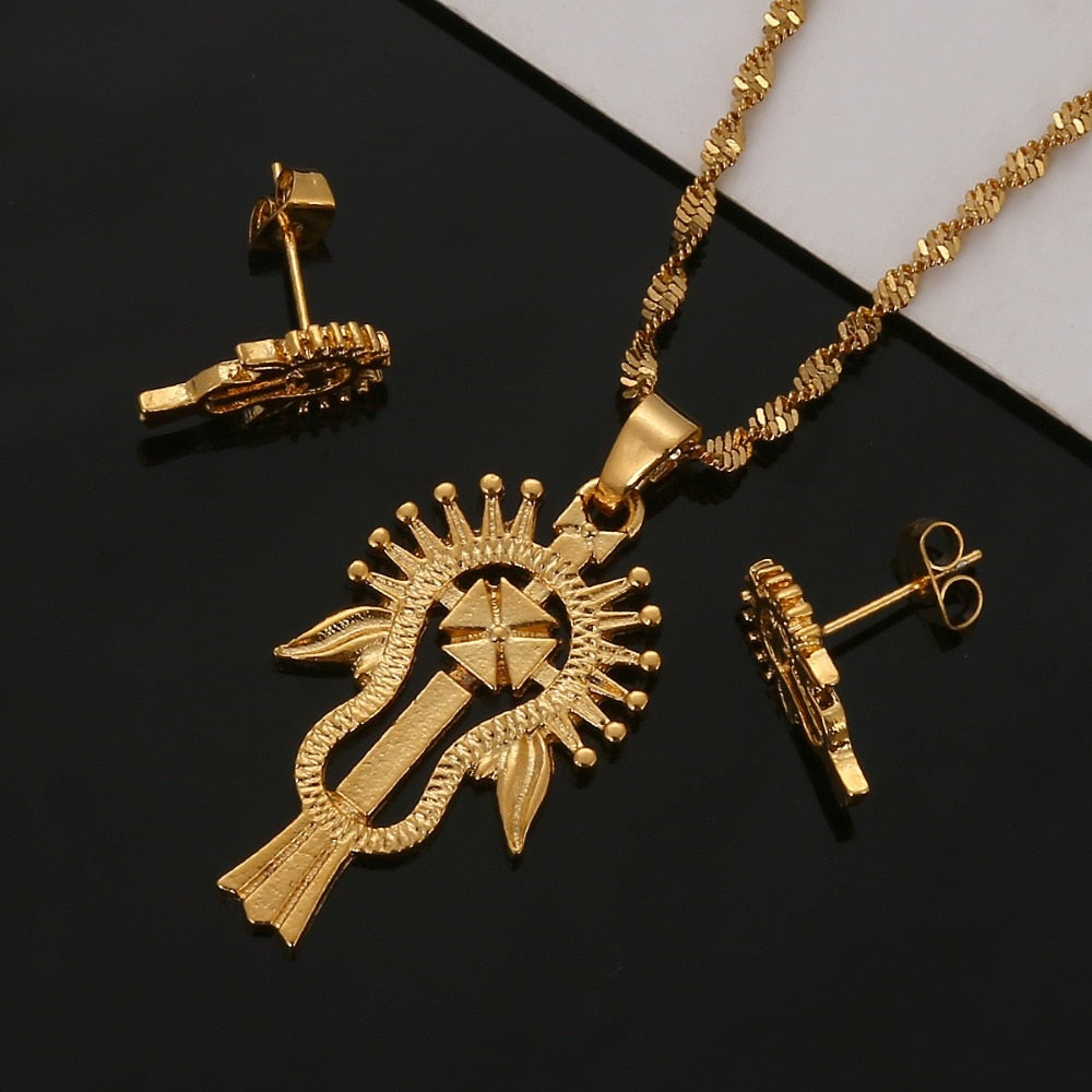 Habesha Cross Gold Jewelry - EthiopianClothing.Net
