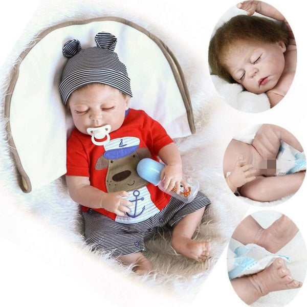 Ziyi Ui Reborn Bebe Poupee Pouces 50cm Plein Corps Silicone Bebe Reborn Garcon Realiste Yeux Fermes Poupee Reborn Nouveau Ne Magnetique Bouche Jouets Cadeau De Noel France Confiance