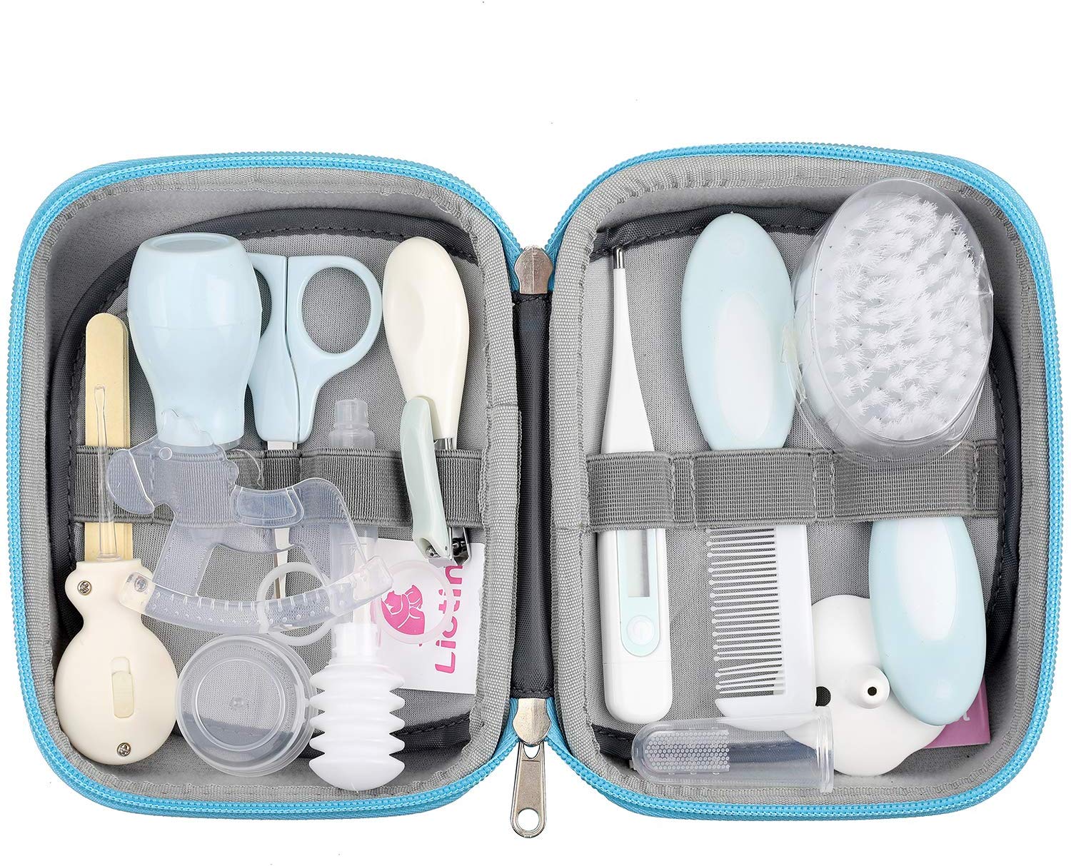 Lictin 15pcs Trousse De Soin Bebe Naissance Set De Toilette Bebe Confort Sans Bpa Non Toxique Thermometre Lime A Ongles Cuillere A Oreille Et D Autres Accessoires Pour Le Voyage A La Maison France Confiance