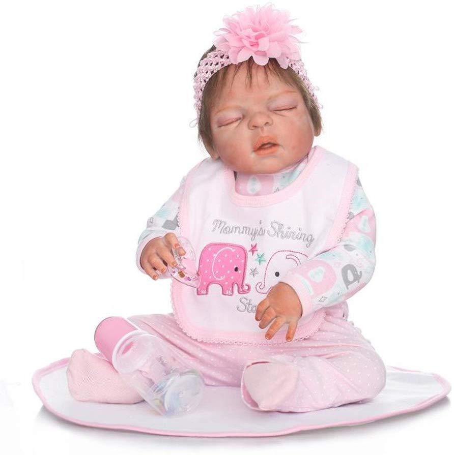 Ziyiui Doll 57 Cm Poupee Reborn Baby Dolls Tout Le Corps Silicone Souple 23 Inch Poupee Realiste Yeux Fermes Reborn Fille Correcte Pour Bebe Reborn Baby Dolls Jouet Cadeau De Noel France Confiance