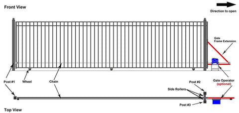 Aleko Steel Sliding Driveway Gate Madrid Style 30 x 6 ft DG30MADSSL-AP