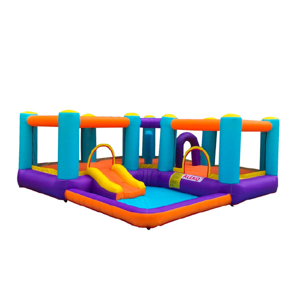 Aleko Inflatable Playtime Bounce House with Pool and Slide