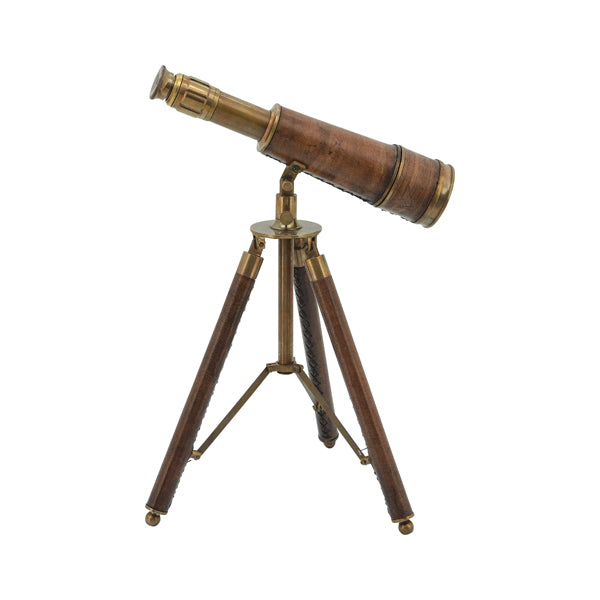 Metal Scope On Stand Brown