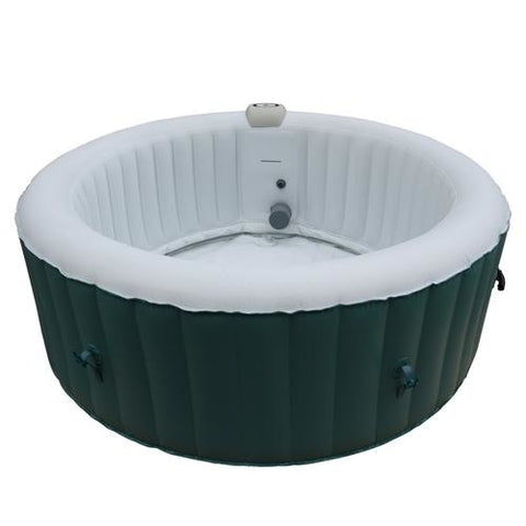 Aleko Round Inflatable Hot Tub Spa With Cover 4 Person 210 Gallon Light Blue Htir4bll Ap
