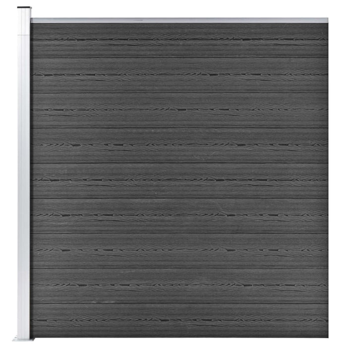 vidaXL || vidaXL Fence Panel WPC 68.9"x73.2" Black 148973