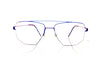 Lindberg Air Rim Edwin P80 Metallic Blue Glasses - Front