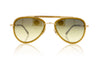Mr. Leight Doheny SL 12KWG-CRSC/PLM 12K White Gold-Crescent Sunglasses - Front