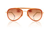 Mr. Leight Doheny SL 18KRG-RW/SU 18K Rose Gold - Rosewood Sunglasses - Front