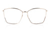 Linda Farrow Milo c2 Rose Gold and Brown Glasses - Front