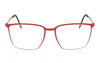 Lindberg Strip 9643 T207 U33 Red Glasses - Front