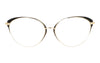 Linda Farrow Song C4 Gold and Black Glasses - Front