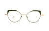 Anne & Valentin Comete 20C31 Rose Gold Green Glasses - Front