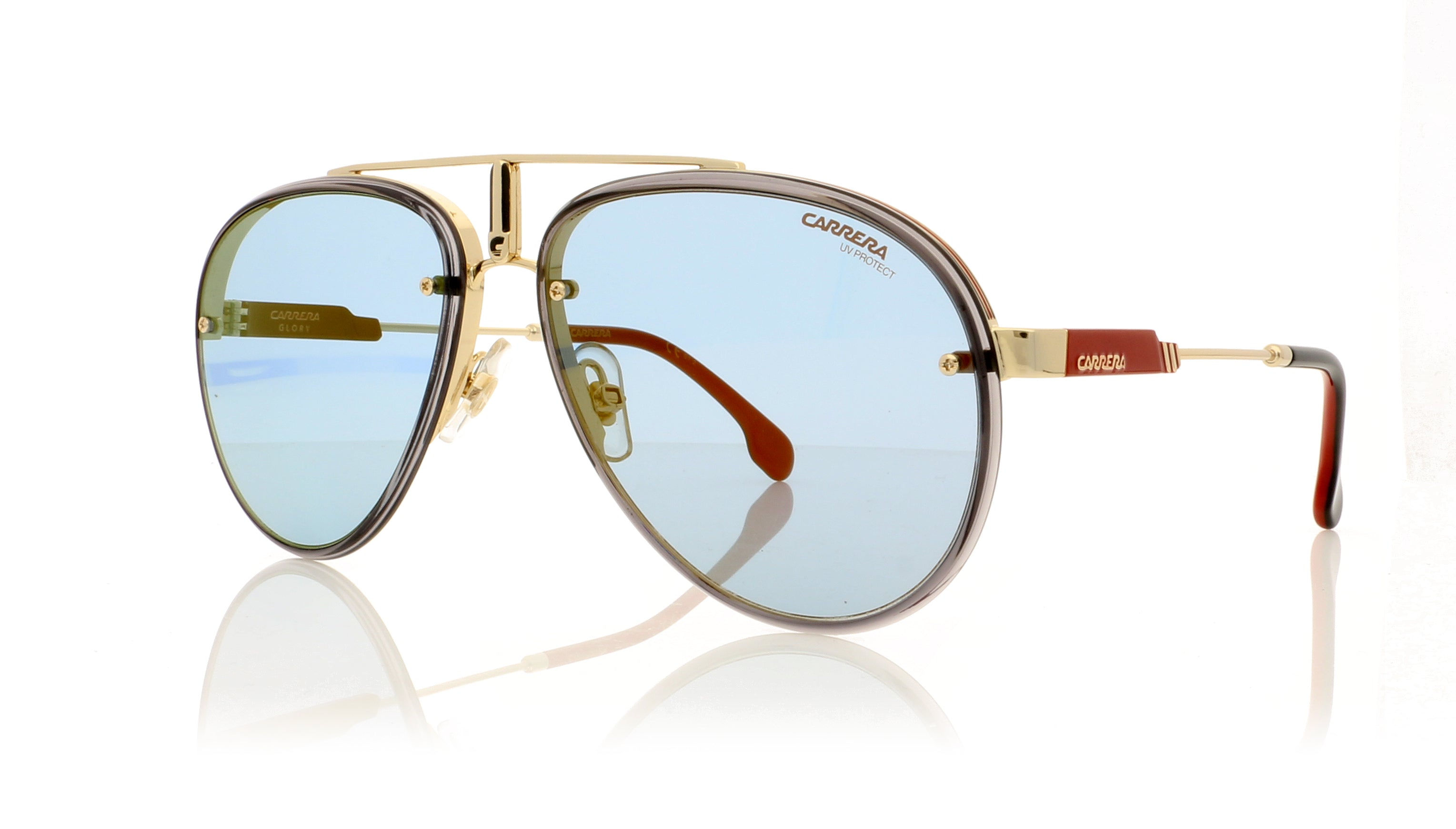 Carrera GLORY LKS2Y Gold Blue Sunglasses | The Eye Place
