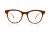 Garrett Leight Loyola TI Brown Glasses - Front