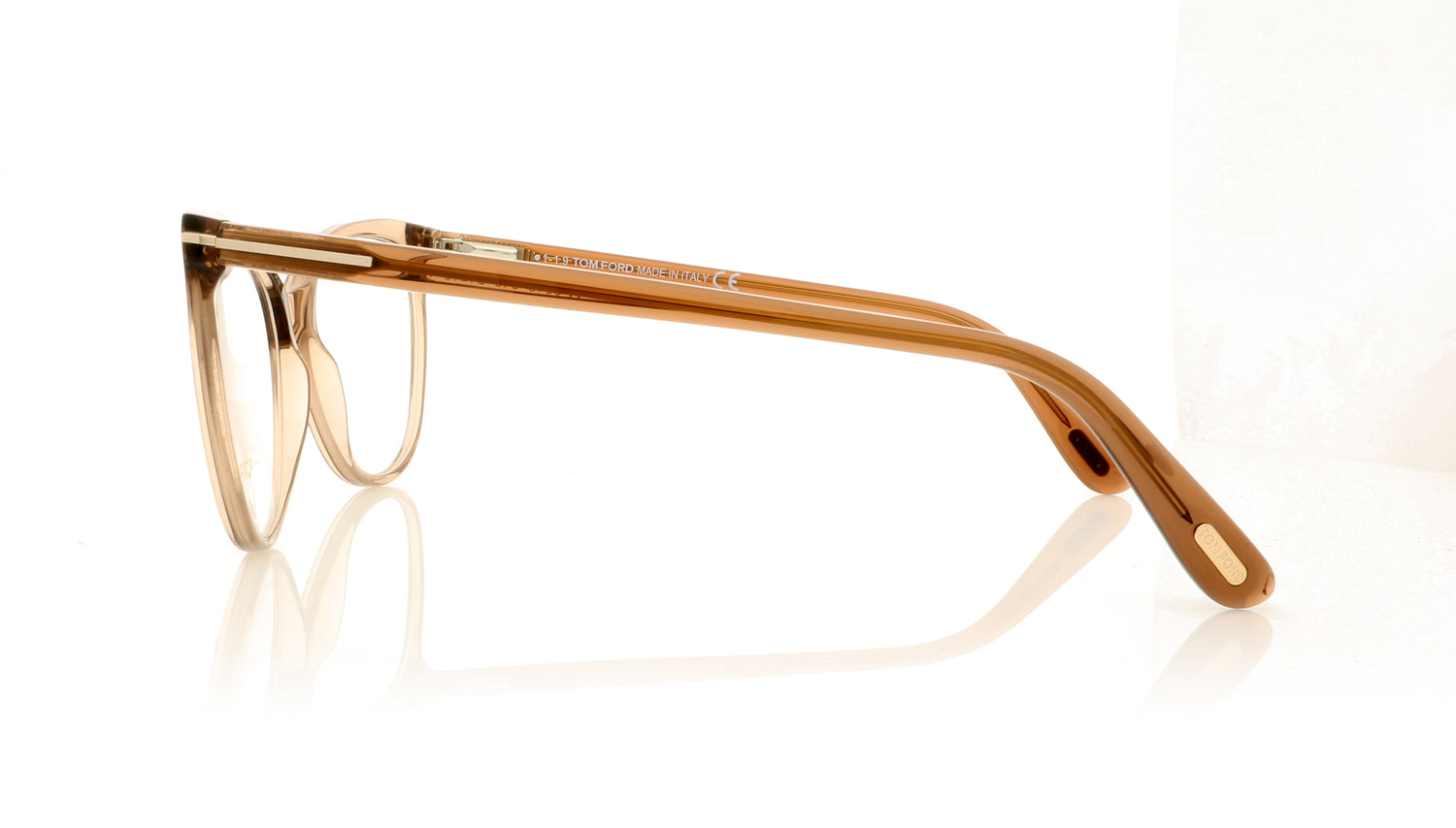 Tom Ford TF5513 45 Transparent Brown Glasses – The Eye Place