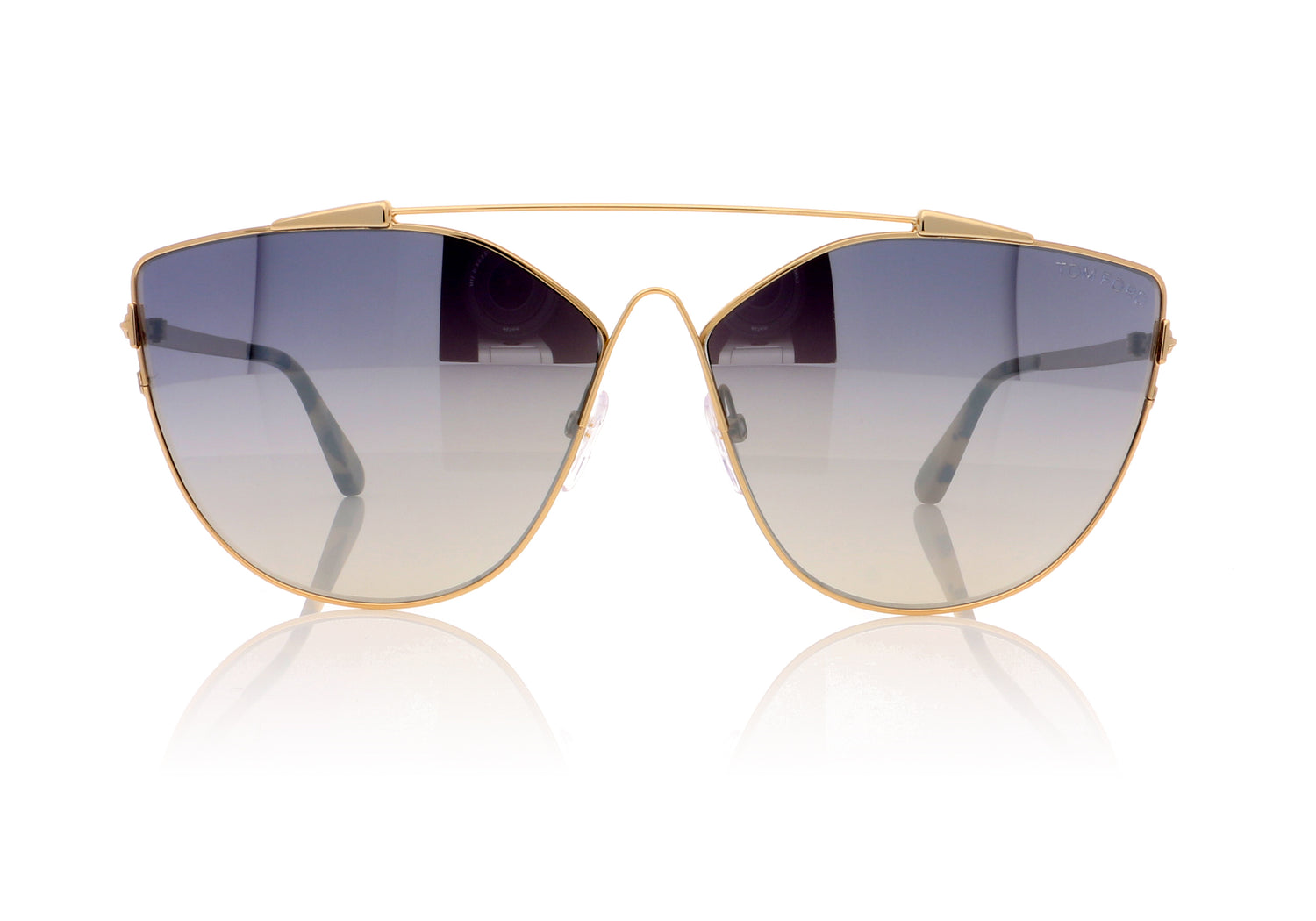 Damen Accessoires Tom Ford Sunglasses Jacquelyn 0563 28C Shiny Rose Gold  Smoke Mirrored LA2756066