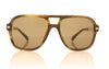 Chanel 0CH5436Q 1667/33 Brown Striped Sunglasses - Front