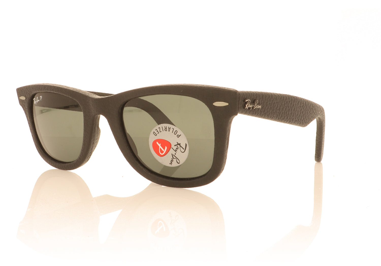 Ray-Ban RB2140QM 1152_N5 Black Leather Sunglasses – The Eye Place
