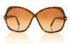 Tom Ford Rosemin 52F Tortoise Sunglasses - Front