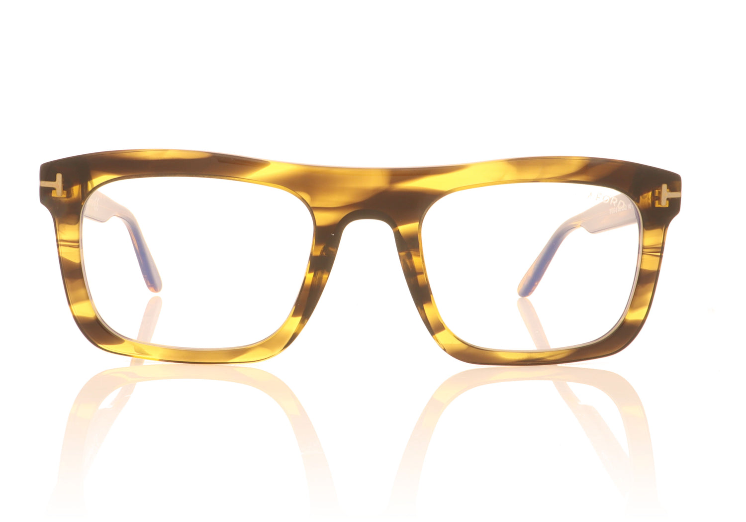 Tom Ford TF5757 055 Light Havana Glasses – The Eye Place
