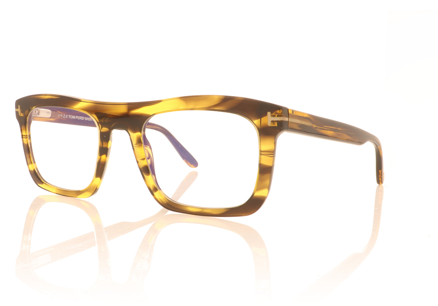 Tom Ford TF5757 055 Light Havana Glasses – The Eye Place