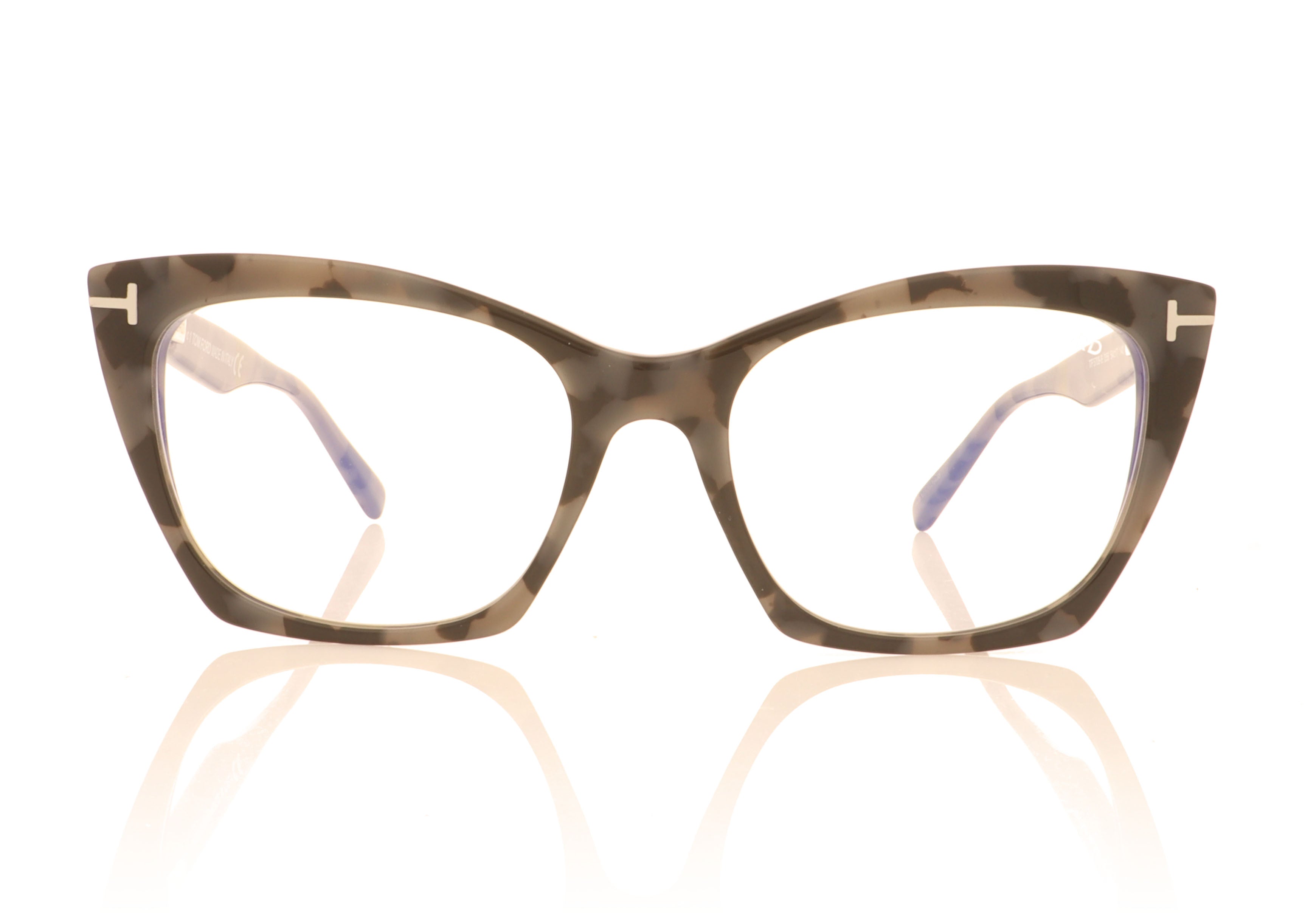 Tom Ford FT5709-B/V TF5709 56 Grey Tortoise Glasses – The Eye Place