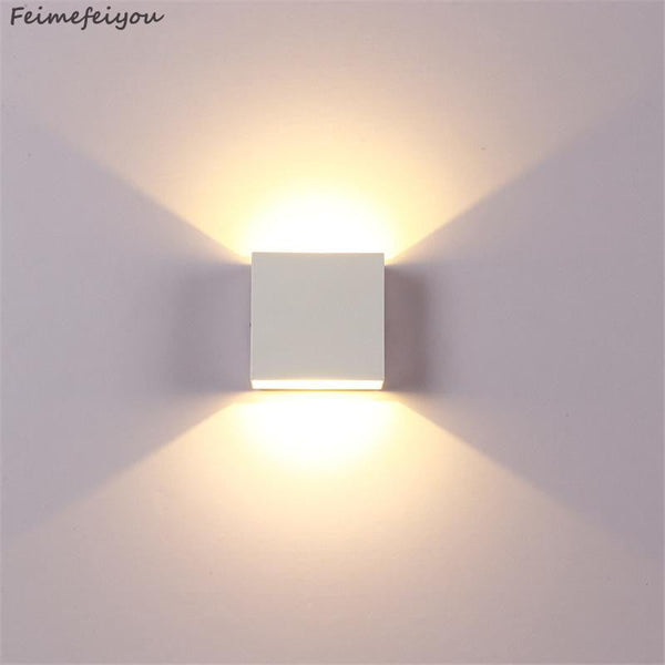 Feimefeiyou 6w Lampada Led Aluminium Wall Light Rail Project Square Led Wall Lamp Bedside Room Bedroom Wall Lamps Arts