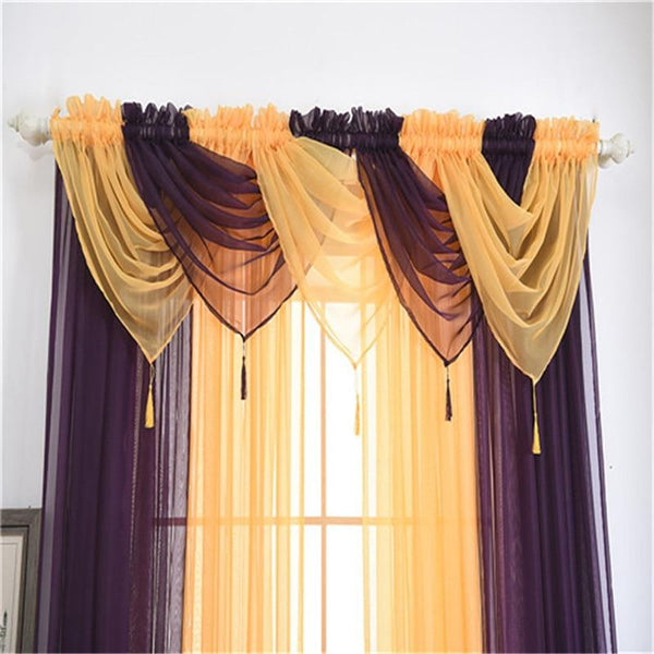 Voile Curtain Swags All Colours Pelmet Valance Net Curtains