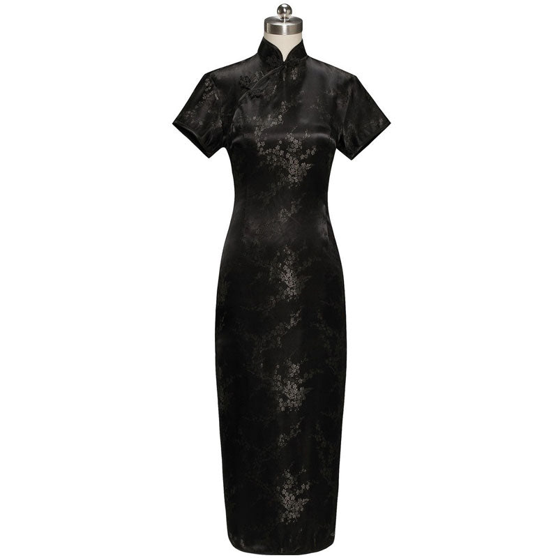 black cheongsam