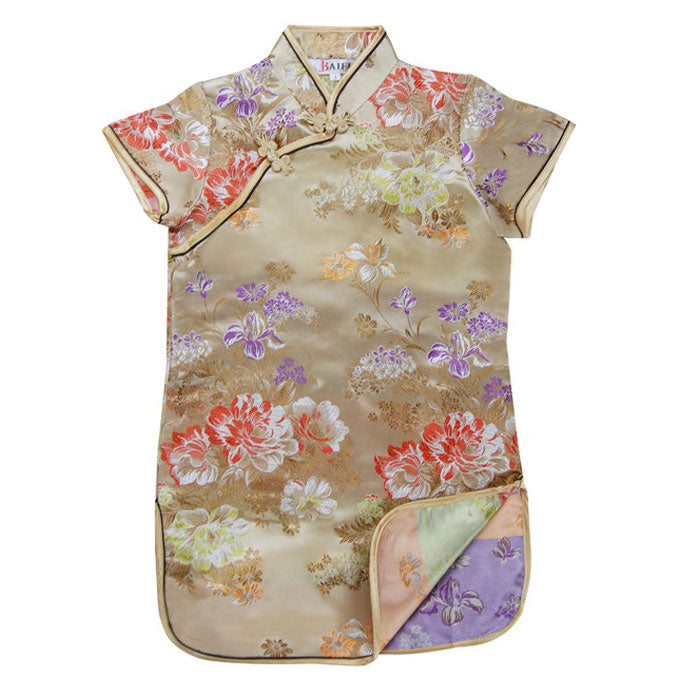 Floral Brocade Kid's Cheongsam Qipao Dress – IDREAMMART