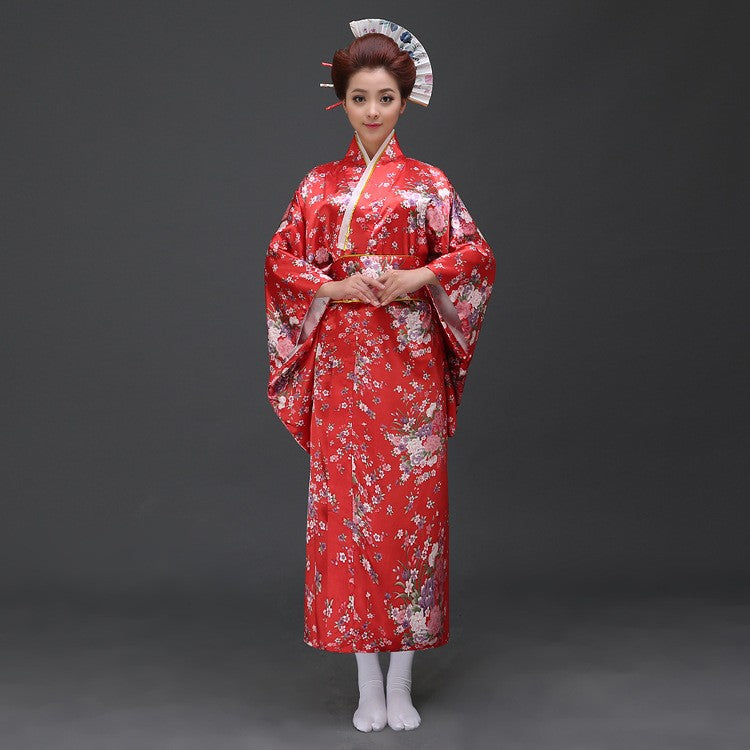 Floral Silk Blend Traditional Japanese Kimono – IDREAMMART