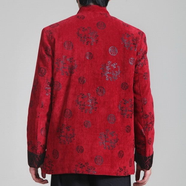 Auspicious Pattern Wool Corduroy Traditional Chinese Jacket – IDREAMMART