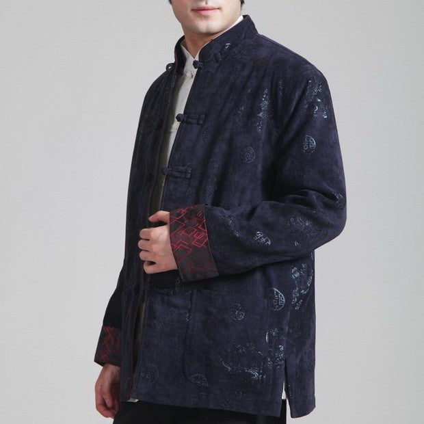 auspicious-pattern-wool-corduroy-traditional-chinese-jacket-idreammart