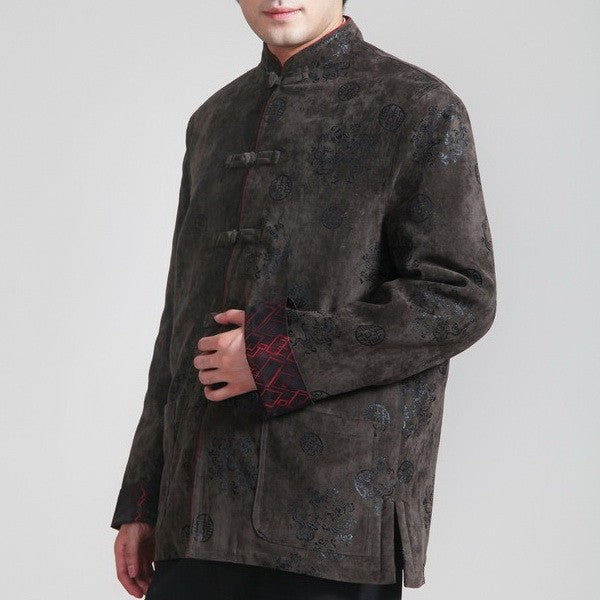 Auspicious Pattern Wool Corduroy Traditional Chinese Jacket – IDREAMMART