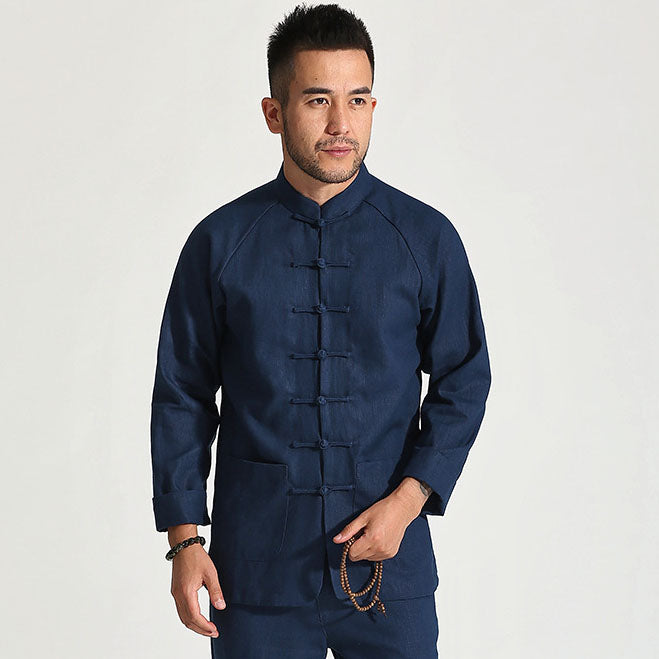 Mandarin Collar Signature Cotton Thick Chinese Jacket – IDREAMMART