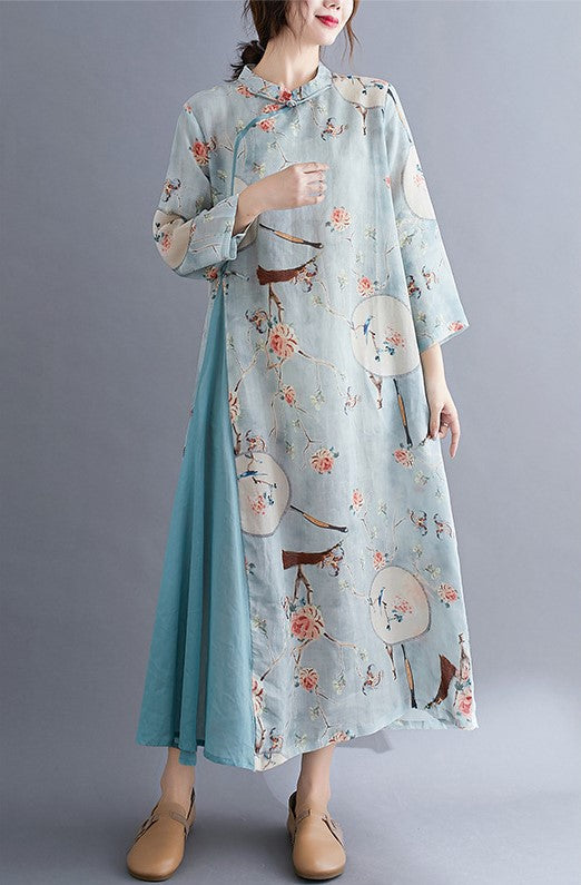 Signature Cotton Loose Hanfu Traditional Floral Chinese Costume ...