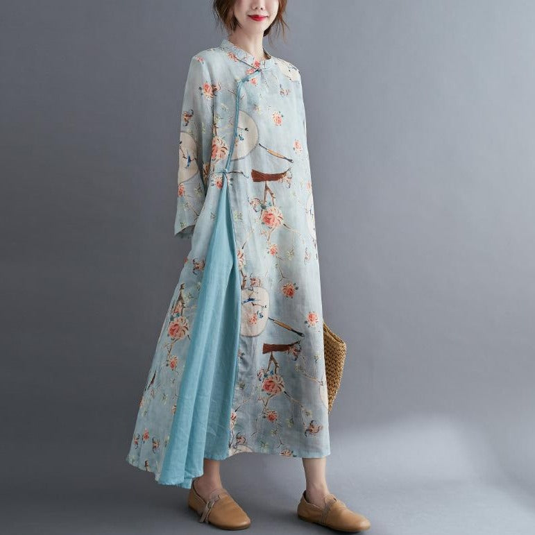 Signature Cotton Loose Hanfu Traditional Floral Chinese Costume ...