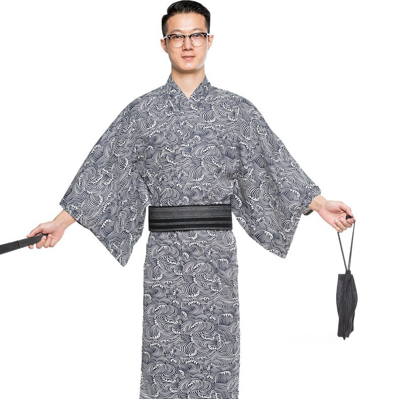 Auspicioso Kimono Tradicional Con Traje Samurai Retro – IDREAMMART