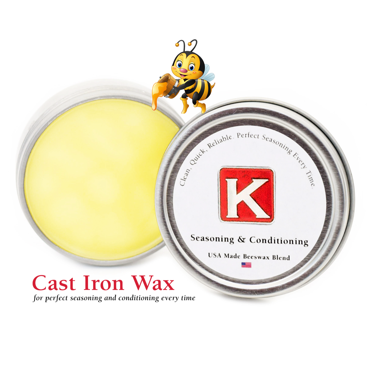 Cast Iron Seasoning Oil Lancaster Cast Iron Beeswax Blend for