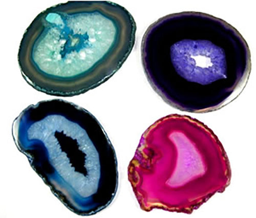 Agate Slice Coasters, 4 pc. Set