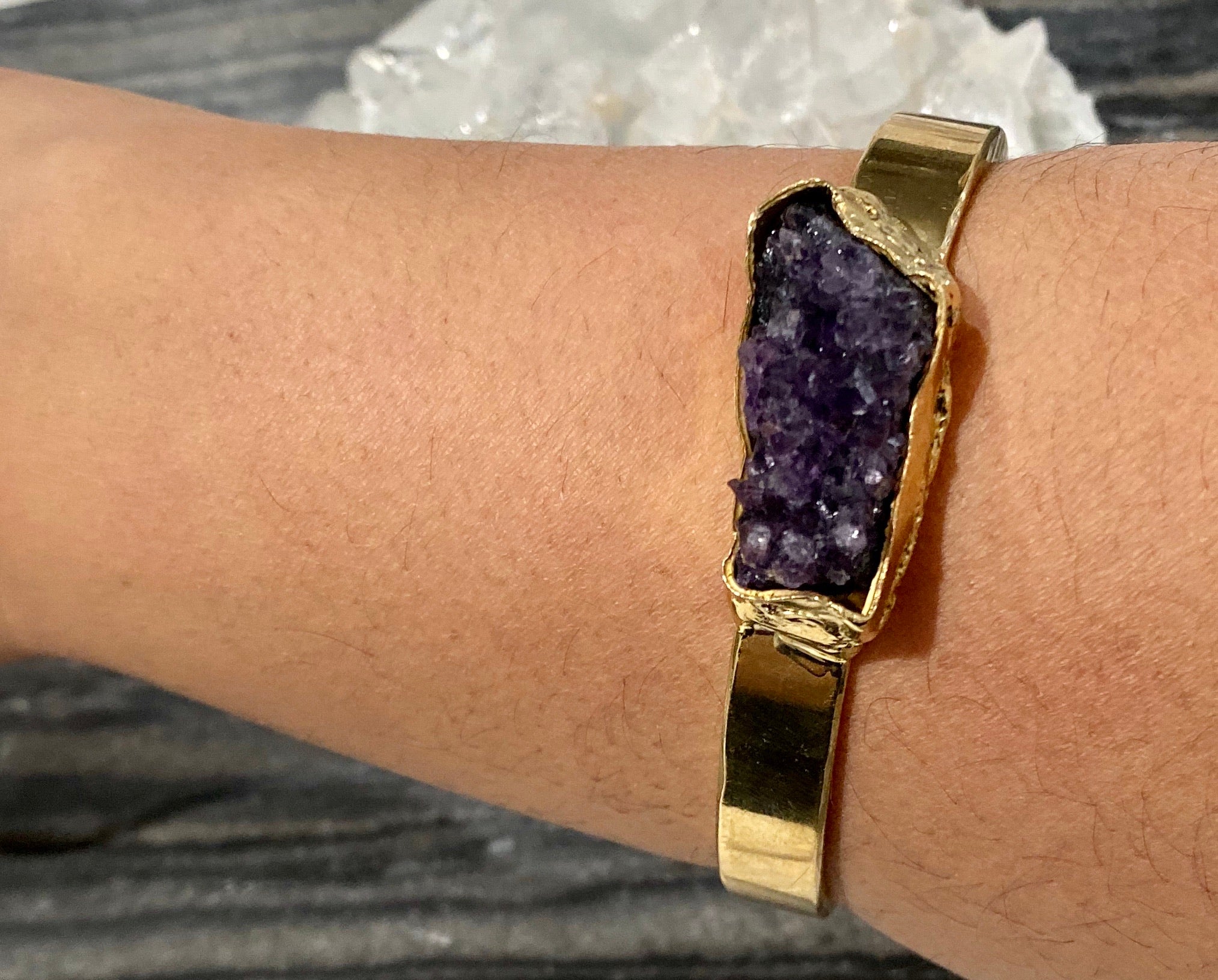 SALE The Artemis cuff in Amethyst 3 - ONE OF A KIND