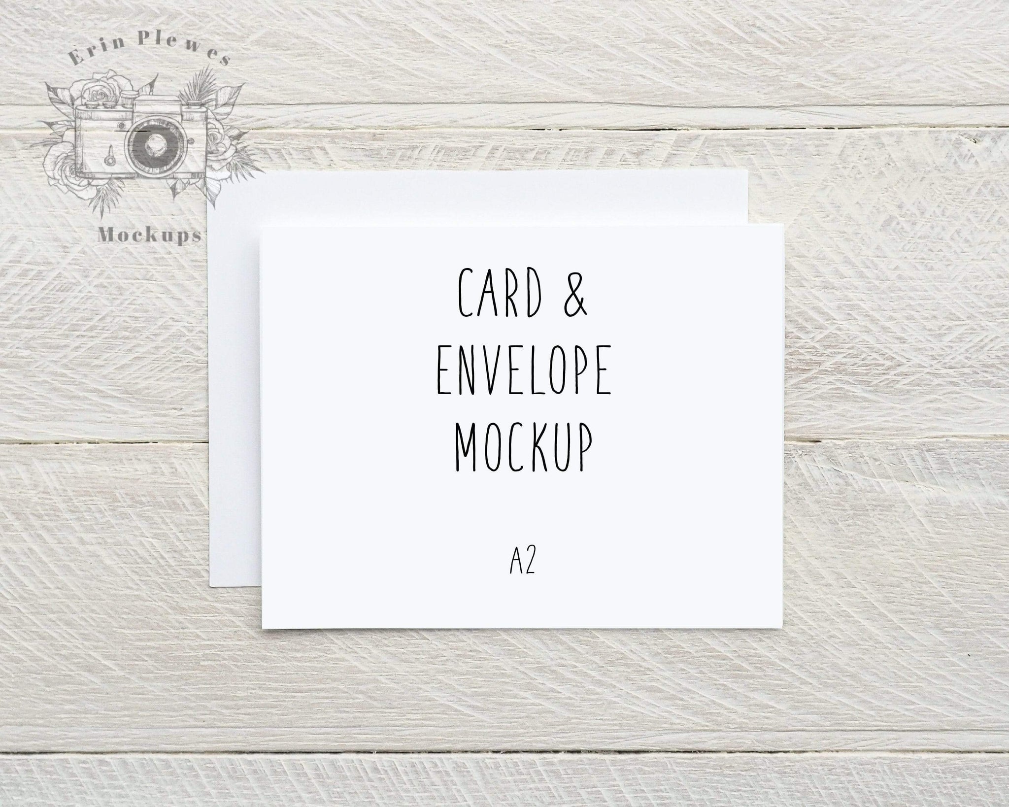 Card Mockup with White Envelope A21, Invitation Mock Up, Greeting Card In A2 Card Template