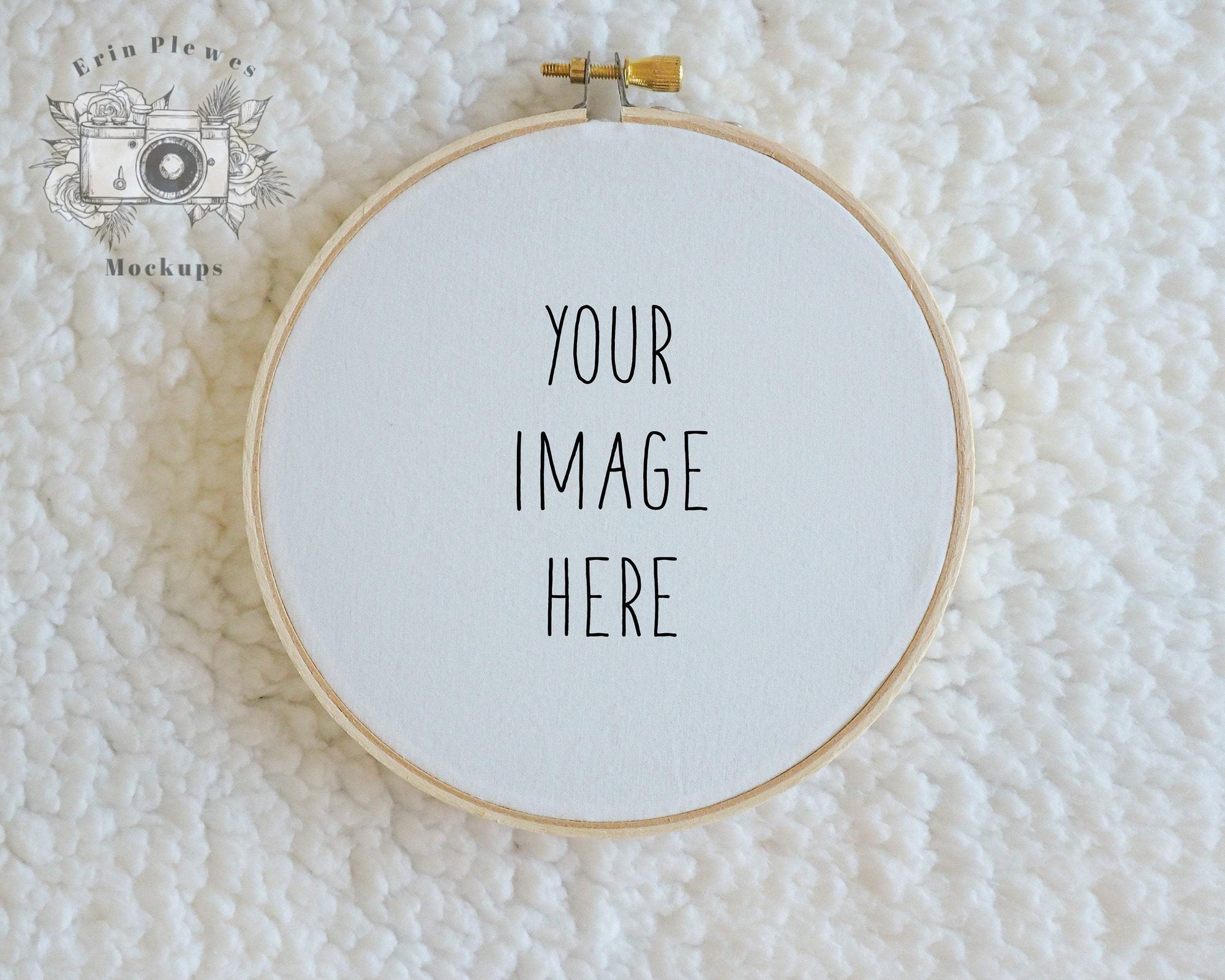 Download Embroidery Hoop Mockup, Cross Stitch Mockup on White ...