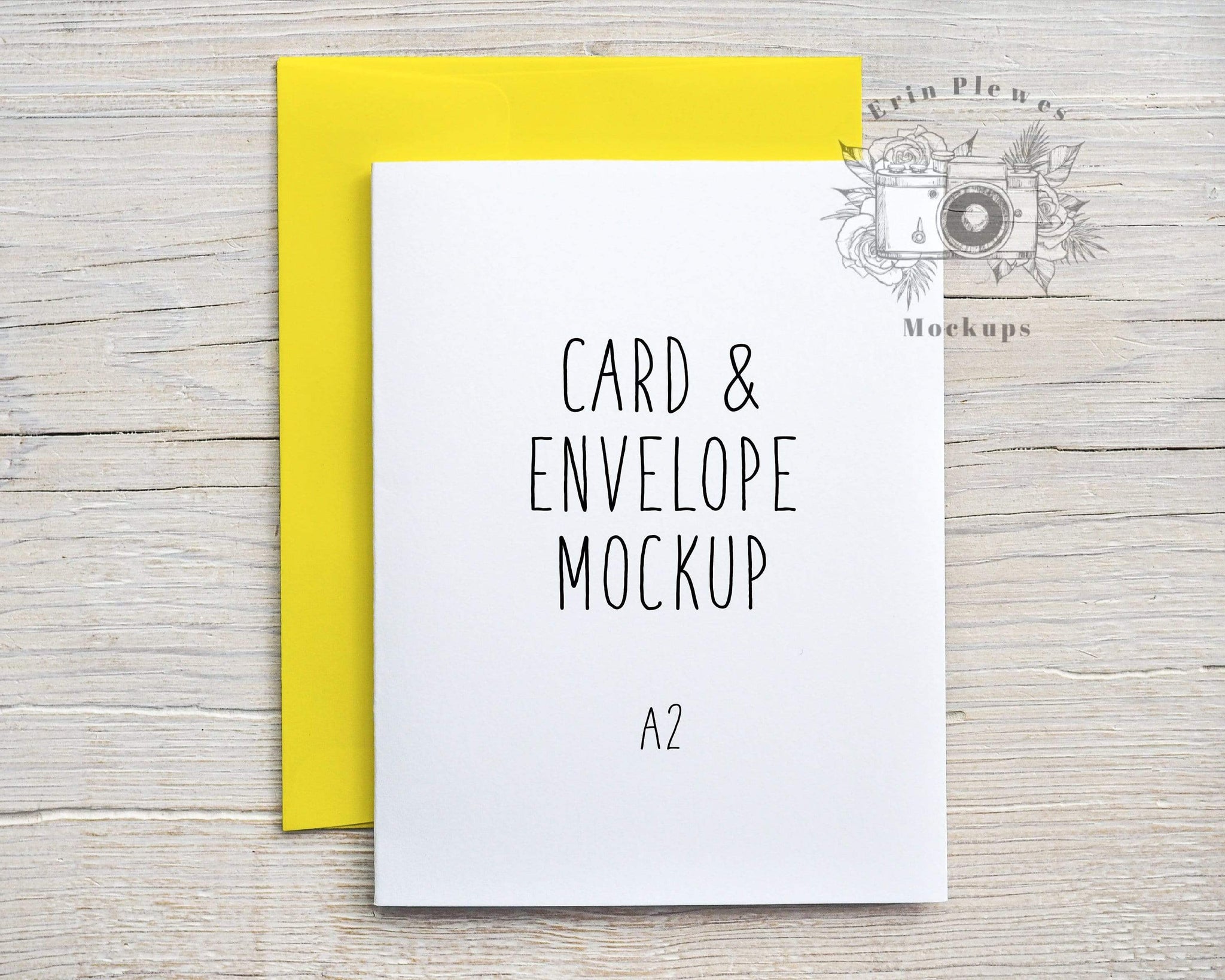 Download A2 Card Mockup Yellow Envelope Greeting Card Mock Up Vertical Invita